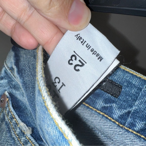 R-13 Tailored Drop Cropped Jeans in Kelly Size 23 - Picture 5 of 7